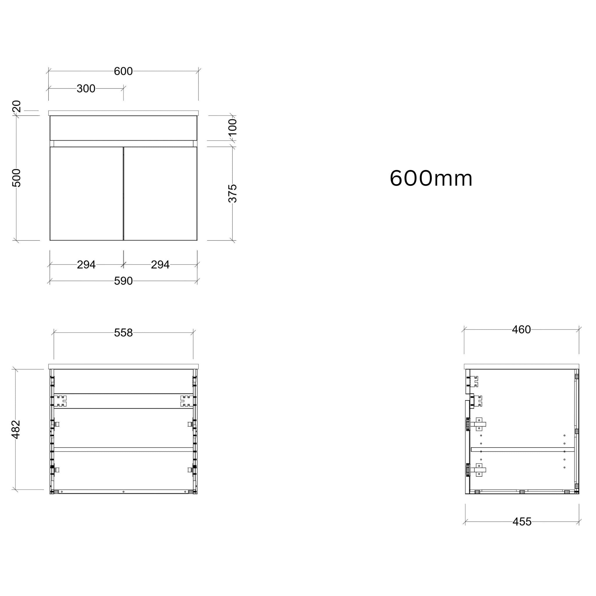 TIMBERLINE INDIANA CUSTOM WALL HUNG VANITY (ALL SIZING)