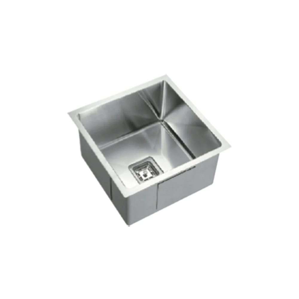 VEROTTI INOX SINGLE BOWL UNIVERSAL STAINLESS STEEL KITCHEN SINK BRUSHED BRASS 440MM