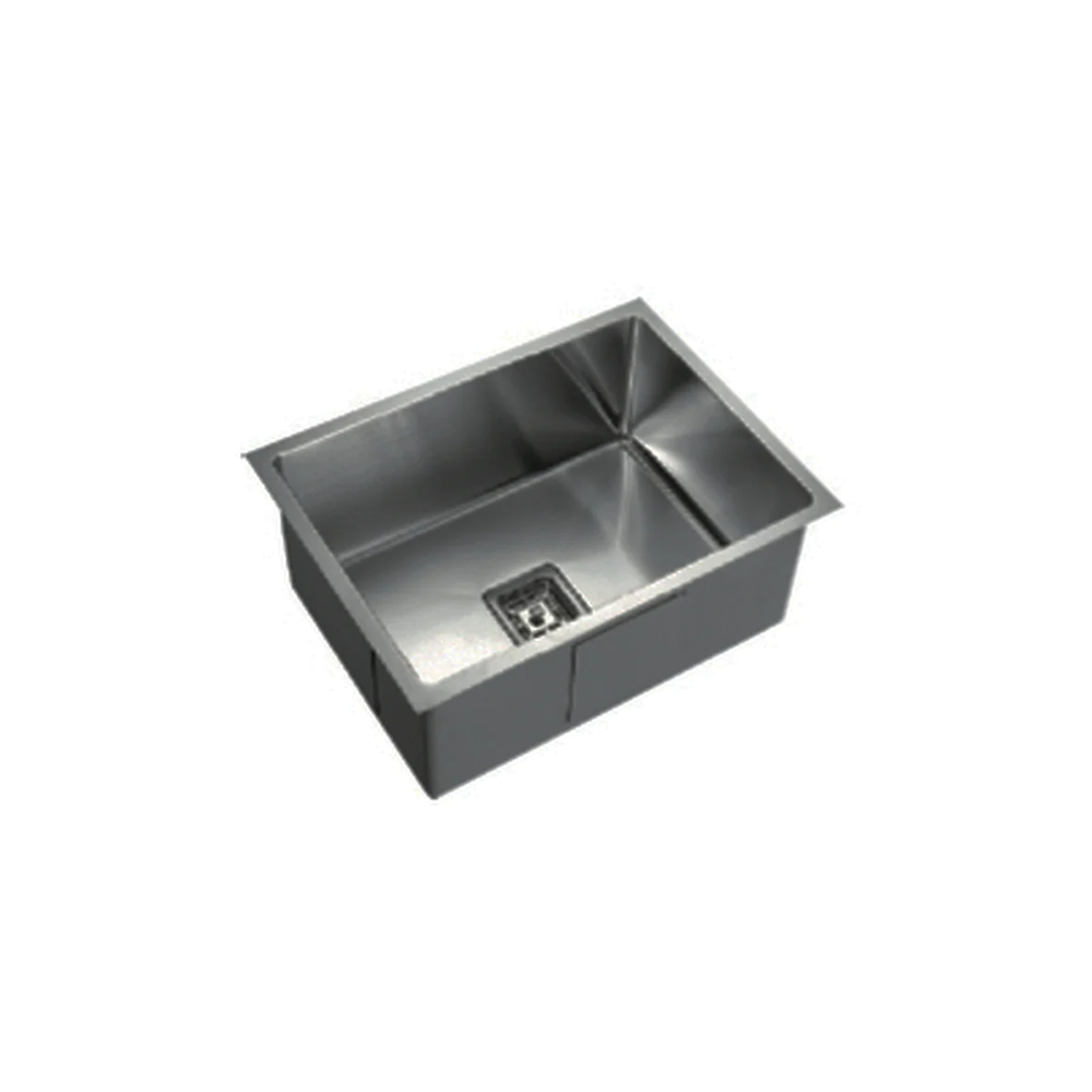 VEROTTI INOX SINGLE BOWL UNIVERSAL STAINLESS STEEL KITCHEN SINK GUN METAL 580MM