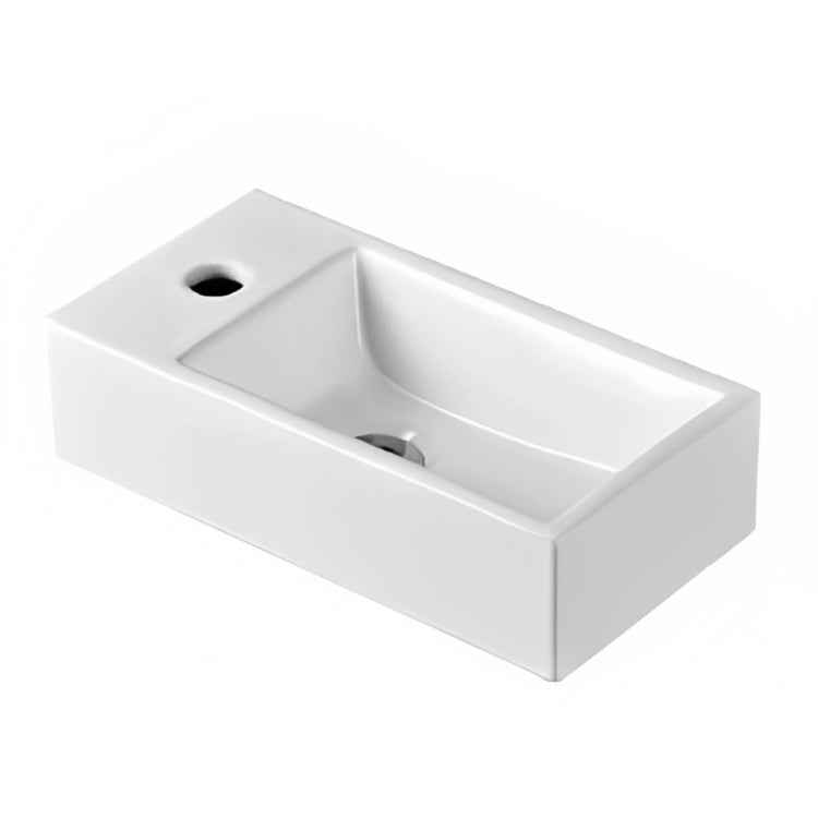 INSPIRE COMPACT WALL HUNG GLOSS WHITE RIGHT HAND BASIN 405MM