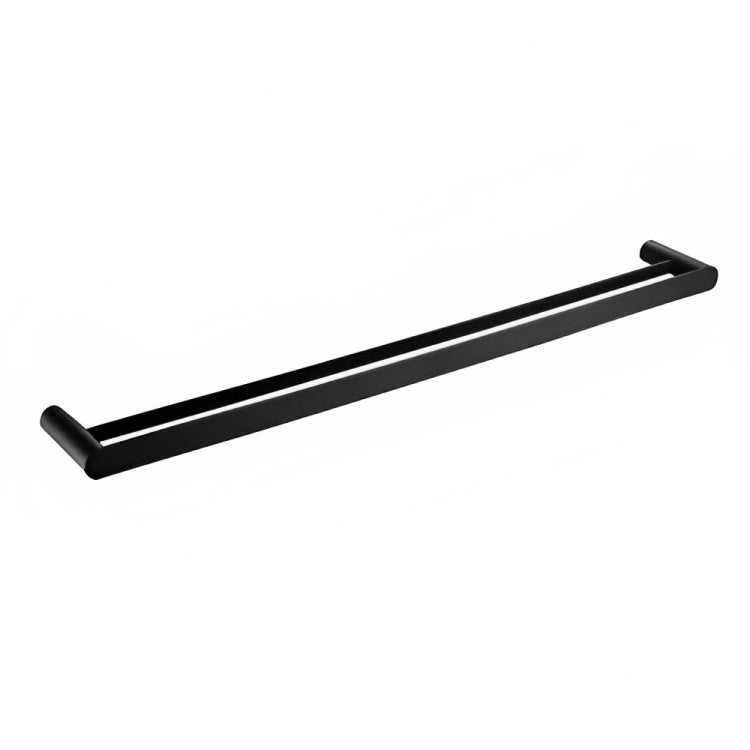 INSPIRE VETTO DOUBLE NON-HEATED TOWEL RAIL MATTE BLACK 600MM AND 750MM