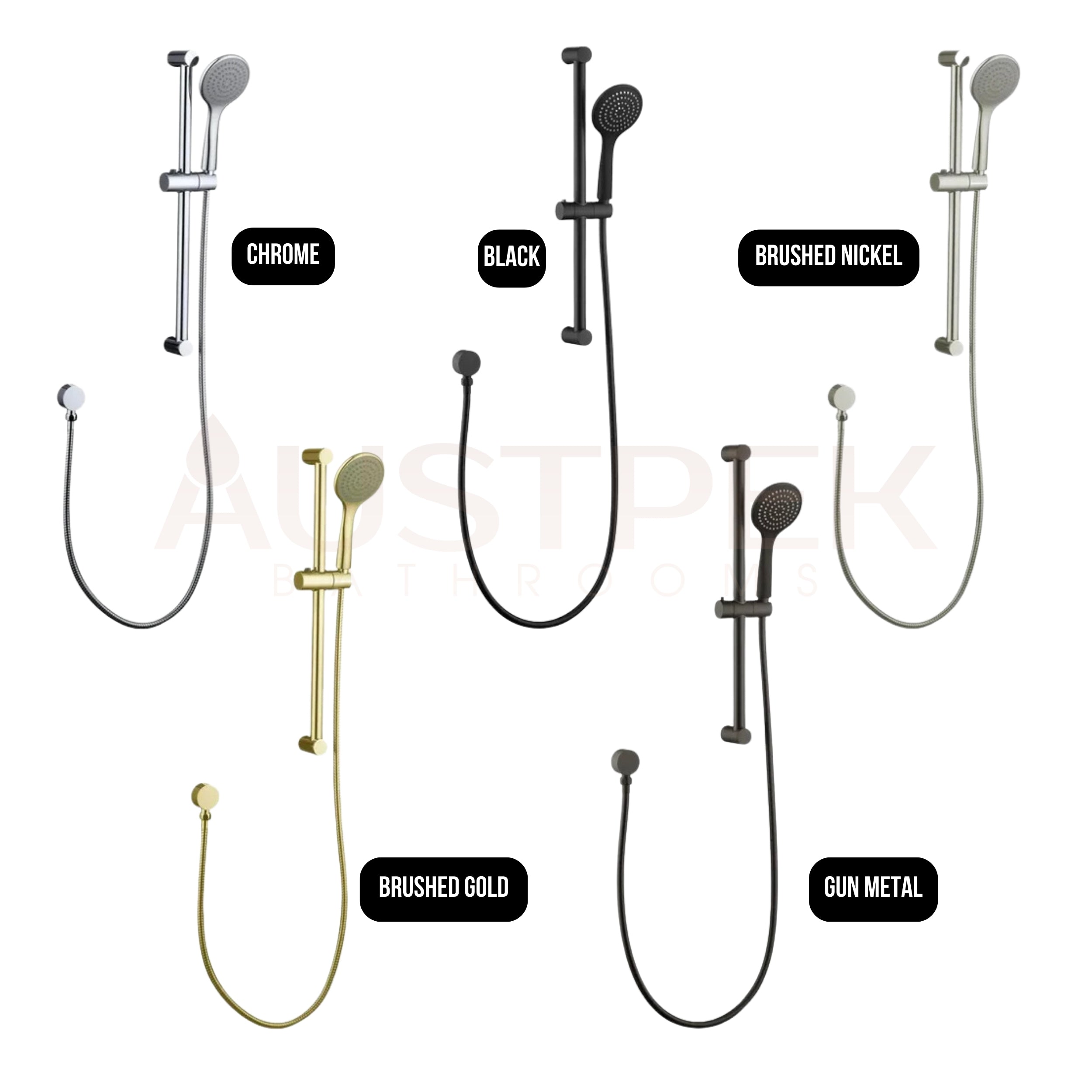 INSPIRE PAVIA SHOWER RAIL GUN METAL