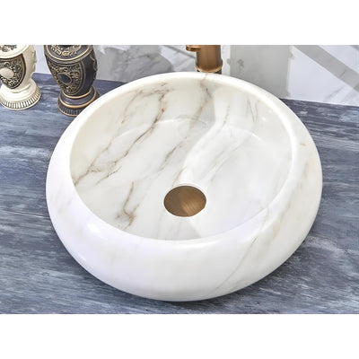 INFINITY ART BASIN NATURE STONE ROUND MARBLE 420MM