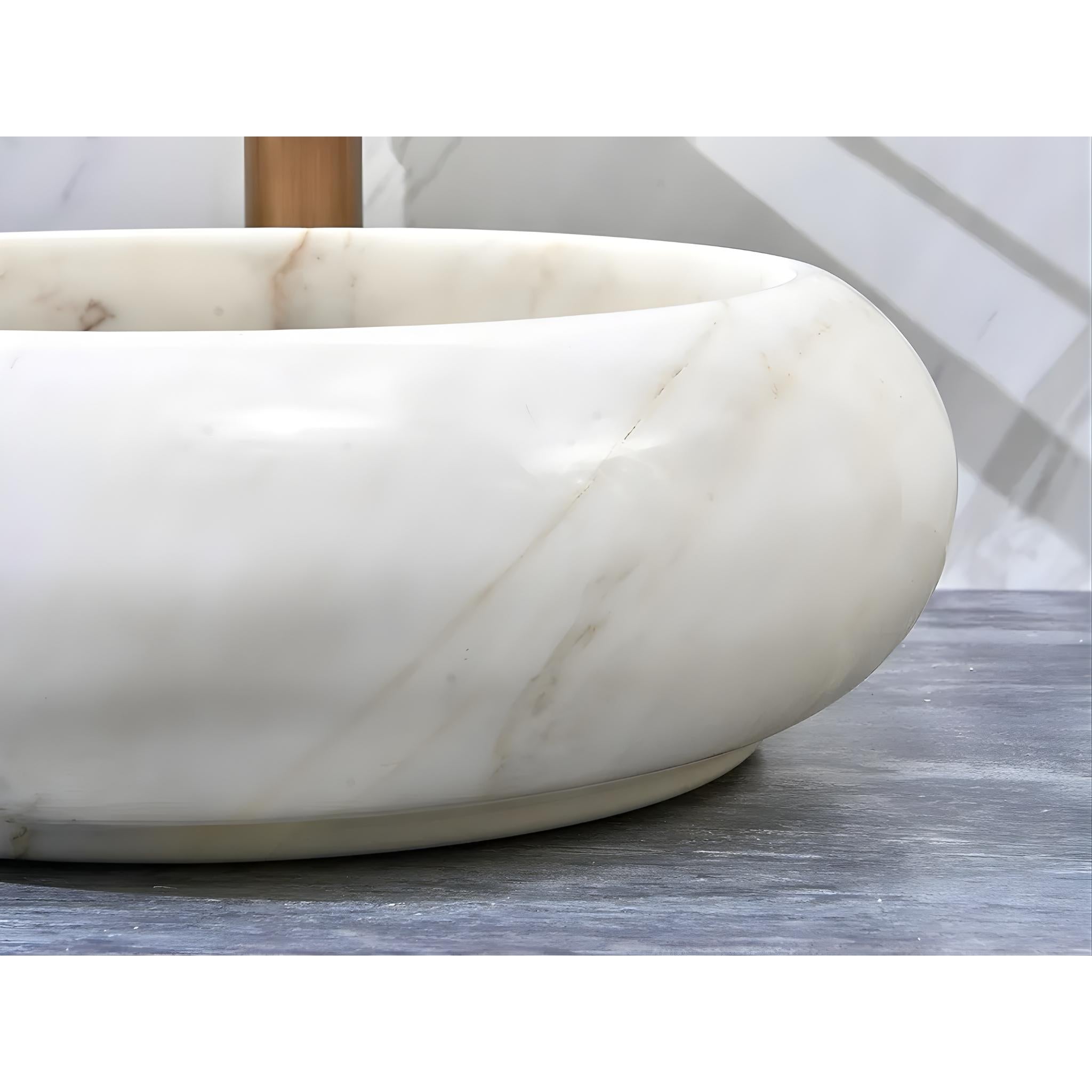 INFINITY ART BASIN NATURE STONE ROUND MARBLE 420MM