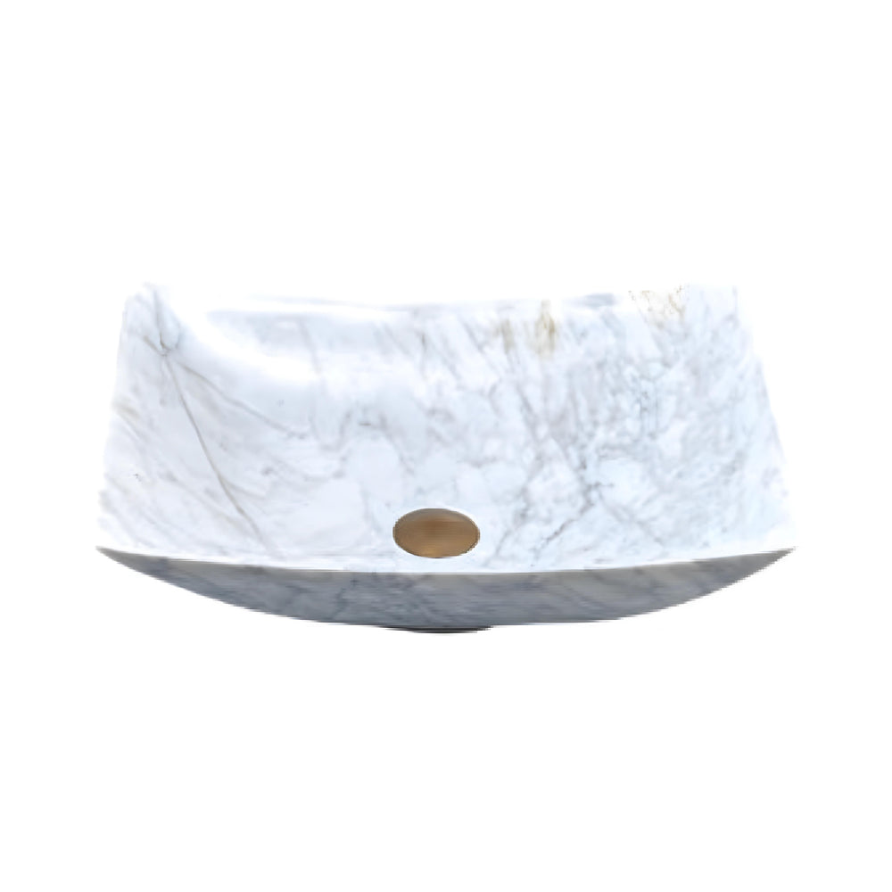 INFINITY ABOVE COUNTER NATURE STONE BASIN ROUND MARBLE 500MM