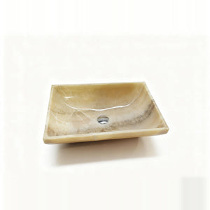 INFINITY ART BASIN ABOVE COUNTER SQUARE MARBLE 420MM