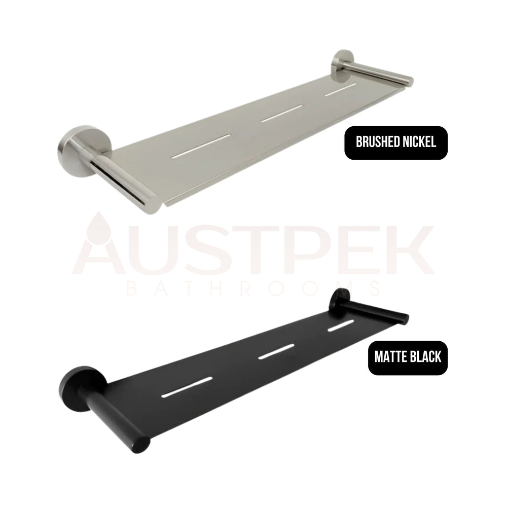 INSPIRE ROUND SHOWER SHELF BRUSHED NICKEL 544MM