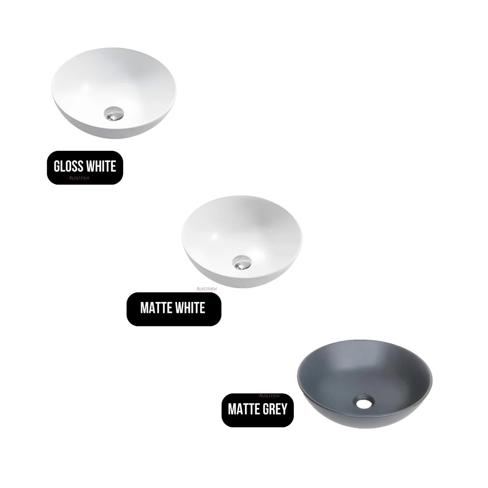 INSPIRE BONDI BASIN ROUND MATTE WHITE 400MM