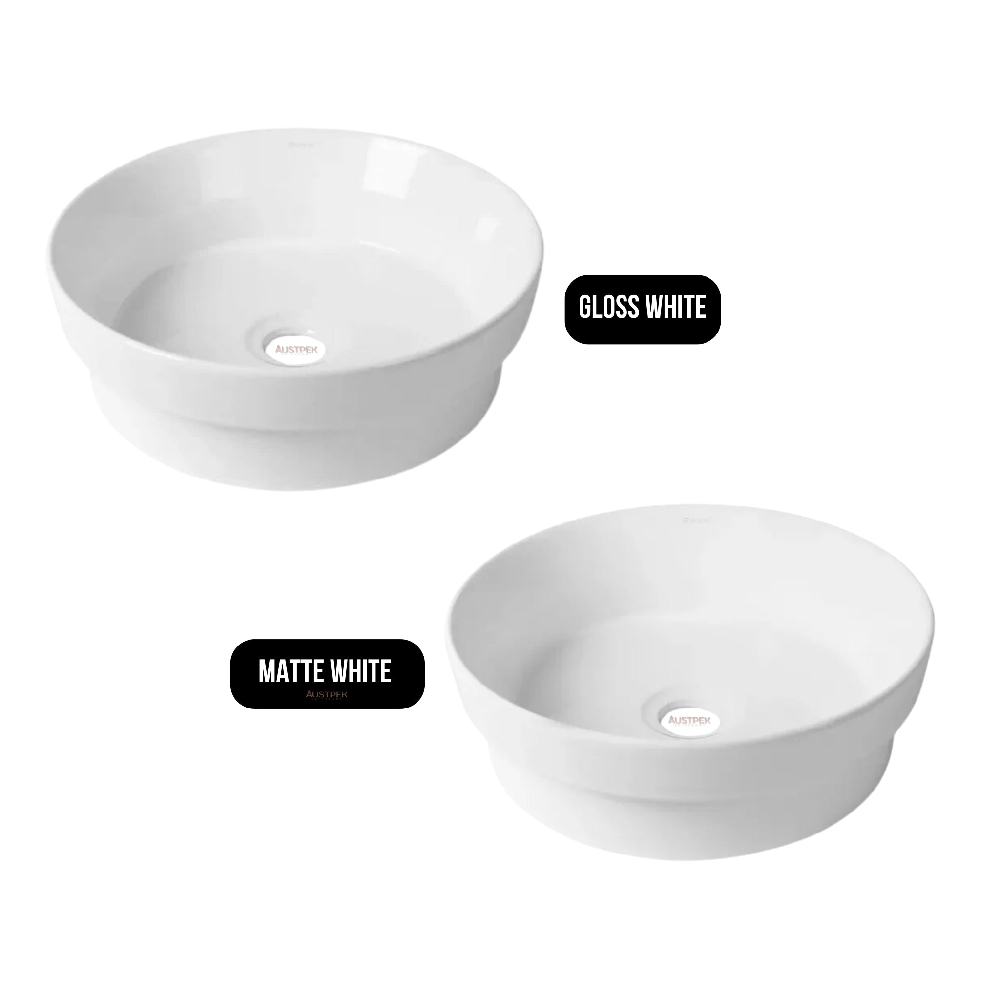 INSPIRE INSERT CERAMIC BASIN SLIM NTH ULTRA GLOSS WHITE 355MM