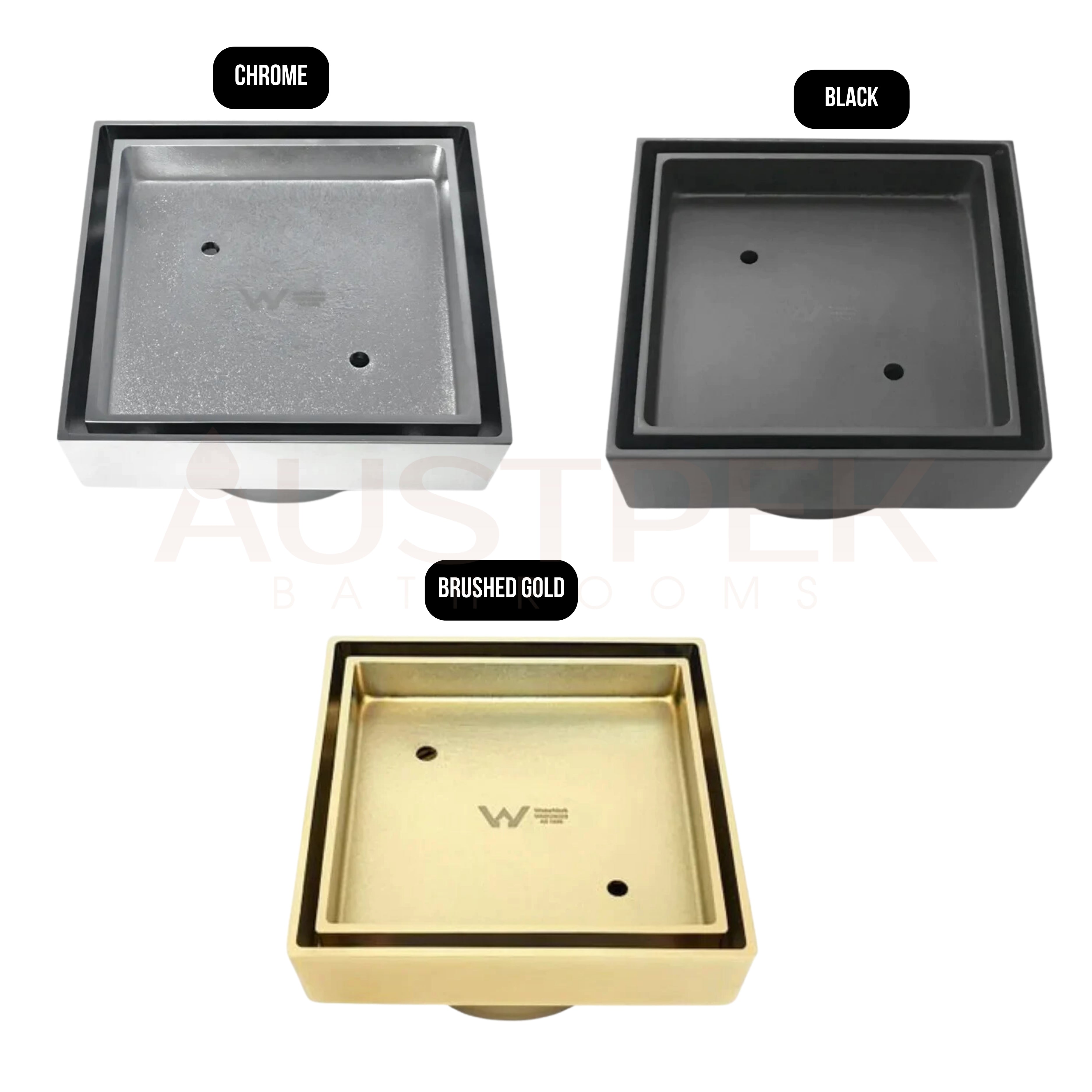 INSPIRE SMART TILES WASTE SQUARE BLACK 114MM