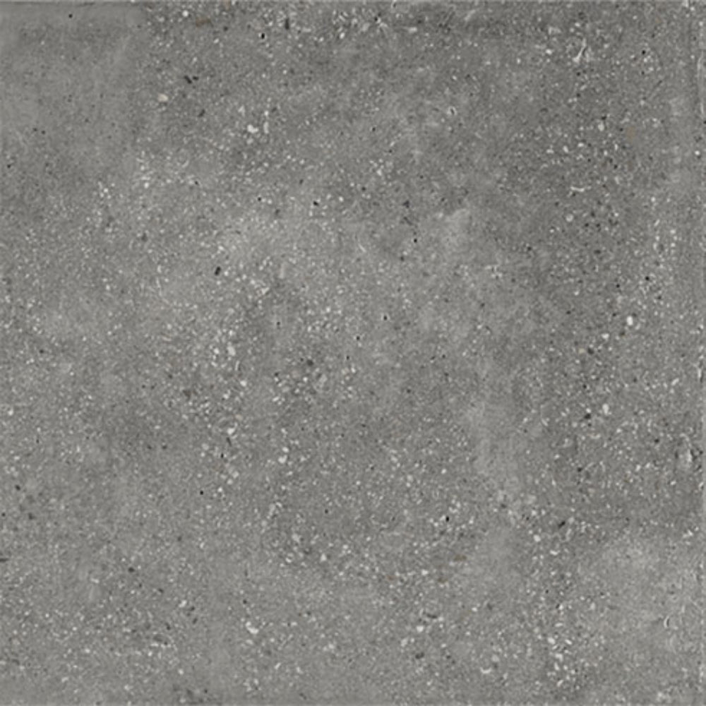 EVERSTONE STONE CEMENT ANTHRACITE POLISHED 600X600MM SQUARE TILE (PER BOX)