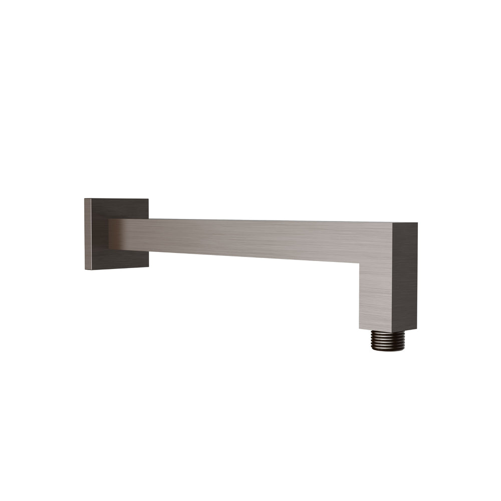IKON SQUARE HORIZONTAL SHOWER ARM 400MM BRUSHED NICKEL