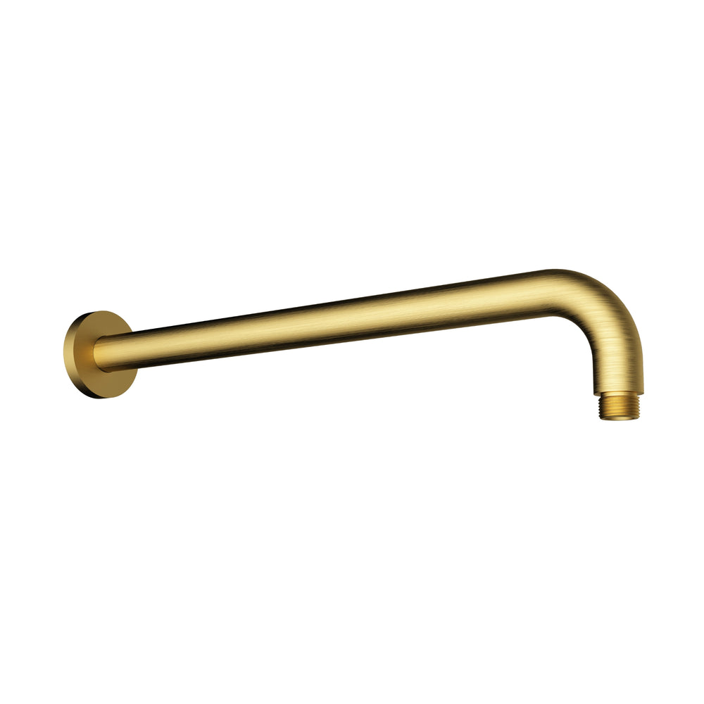 IKON ROUND HORIZONTAL SHOWER ARM 400MM BRUSHED GOLD