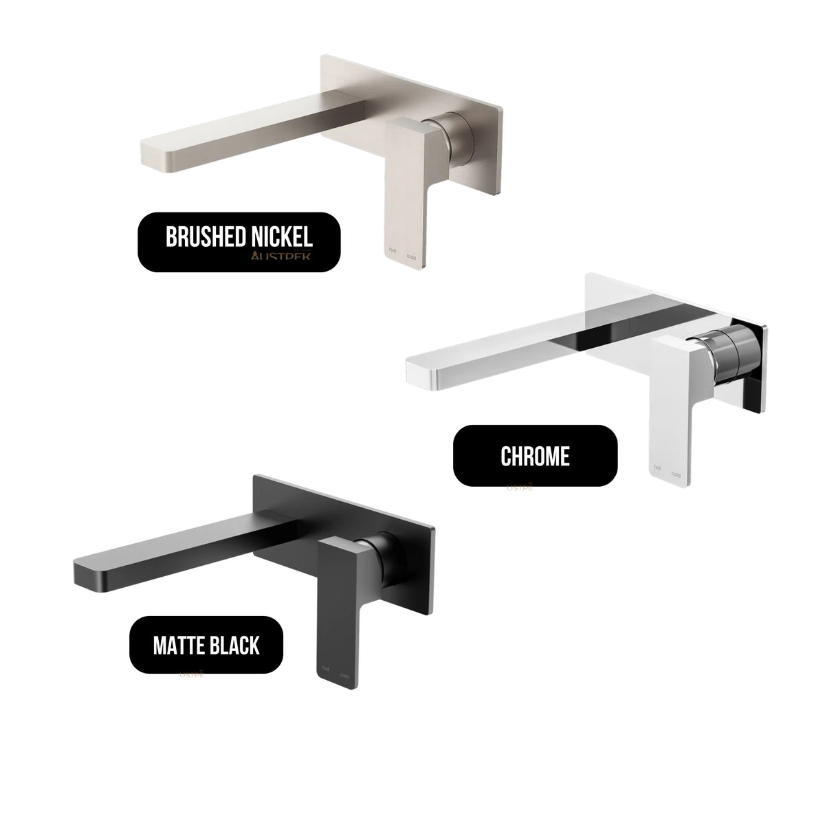 NERO CELIA WALL BASIN/BATH MIXER 200MM CHROME