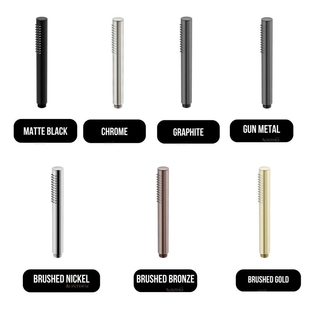 NERO ROUND METAL TUBE HAND SHOWER 226MM GRAPHITE