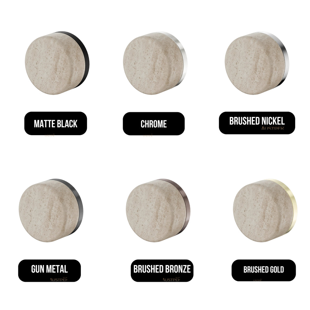 NERO SERENITY PROGRESSIVE SHOWER MIXER WITH ROME TRAVERTINE HANDLE BRUSHED GOLD