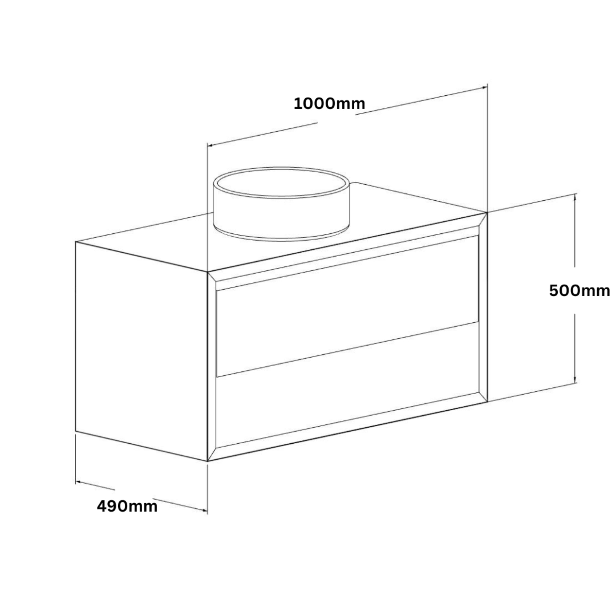 JR BESPOKE ISLA SOLID TIMBER CUSTOM WALL HUNG VANITY (ALL SIZING)