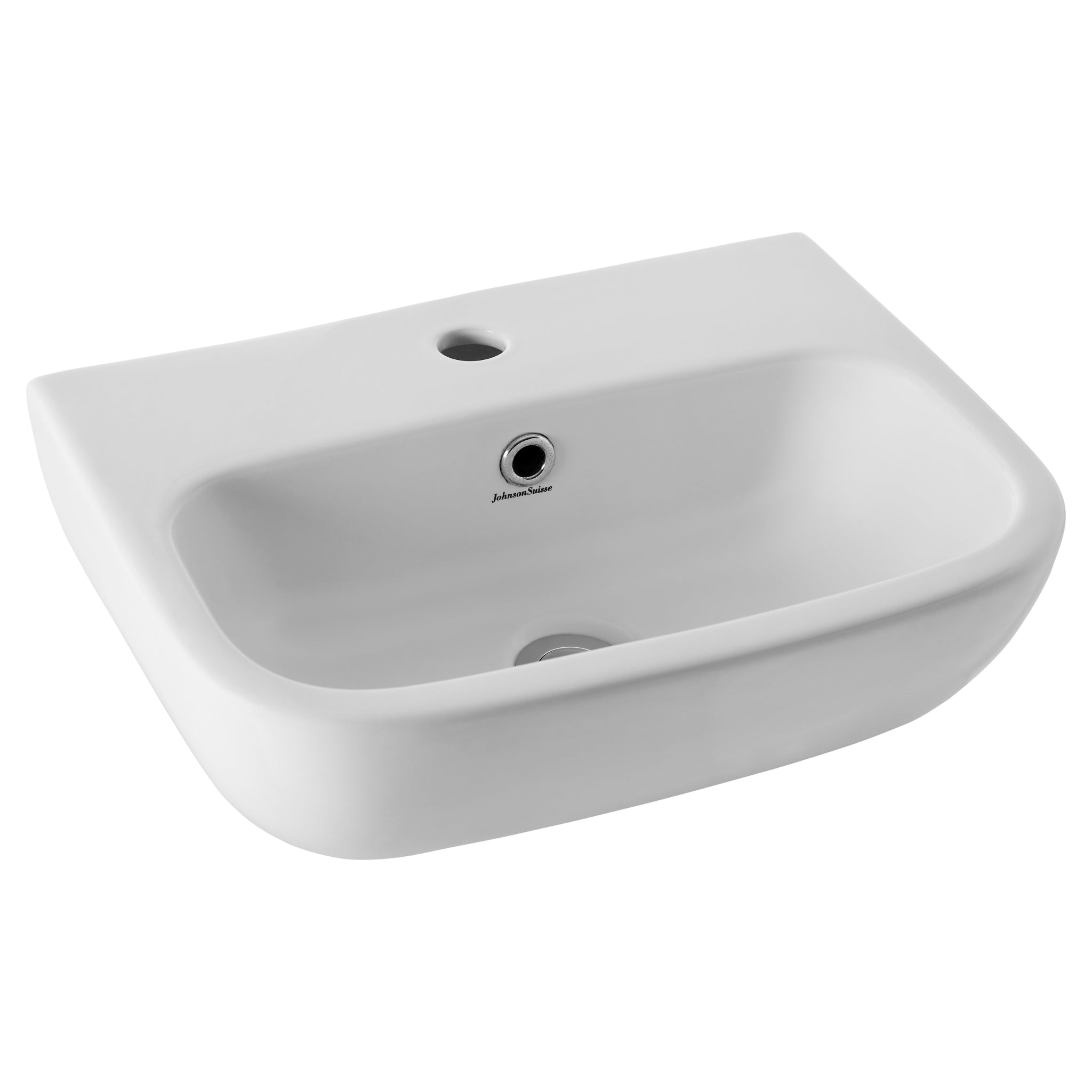 JOHNSON SUISSE EMILIA WALL HUNG BASIN WHITE 450MM