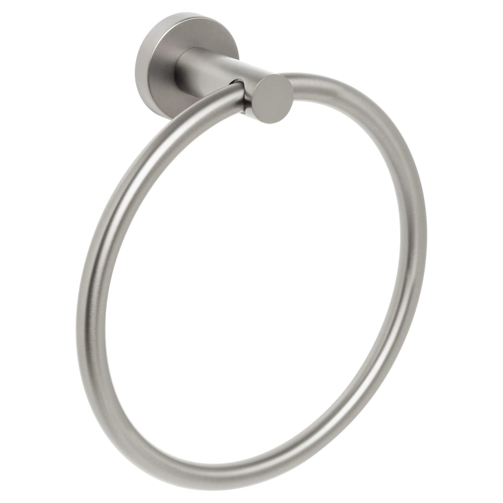 JOHNSON SUISSE VENEZIA TOWEL RING 177MM BRUSHED NICKEL II