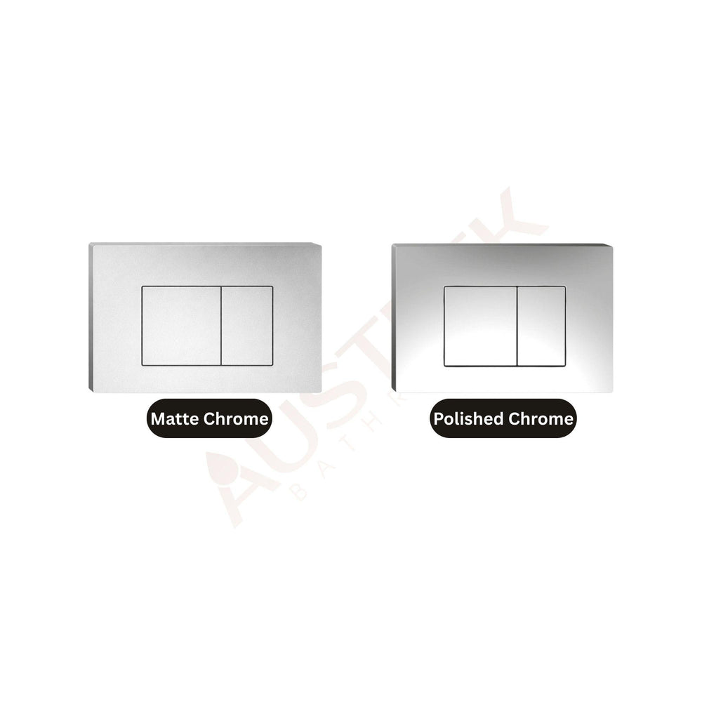 JOHNSON SUISSE IN-WALL ECONOFLUSH RECTANGLE FLUSH BUTTON 245MM MATTE CHROME