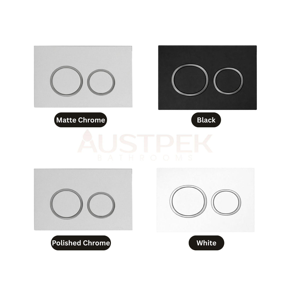 JOHNSON SUISSE IN-WALL ECONOFLUSH CIRCLE FLUSH BUTTON 245MM MATTE CHROME