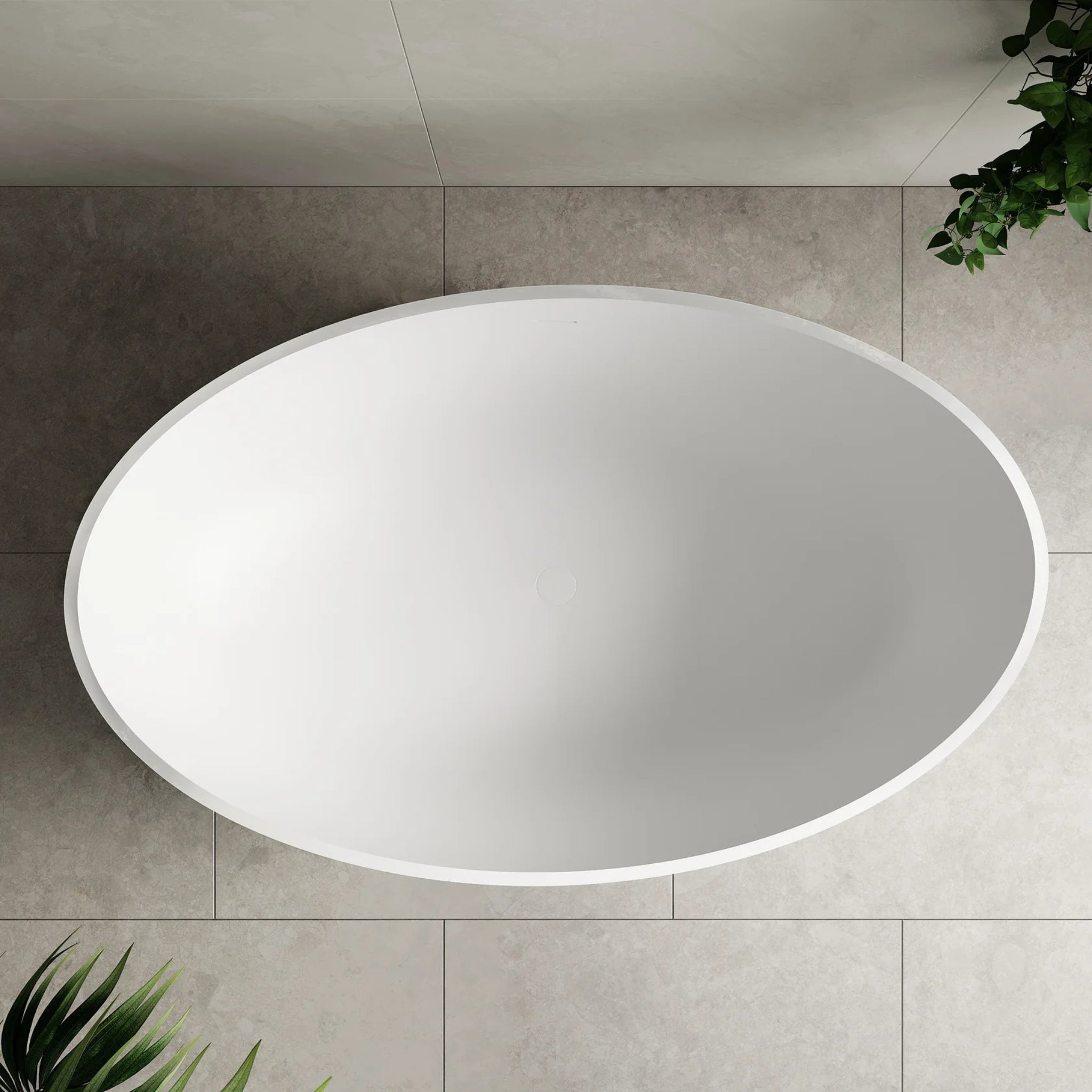 ENFLAIR WAVE FREESTANDING BATHTUB WITH OVERFLOW MATTE WHITE 1800MM