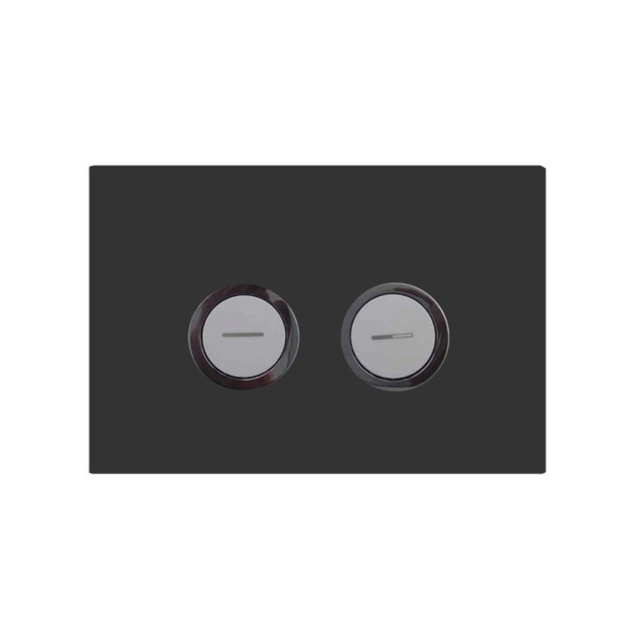 JOHNSON SUISSE IN-WALL ECONOFLUSH AIR PNEUMATIC FLAT FLUSH BUTTON 245MM BLACK