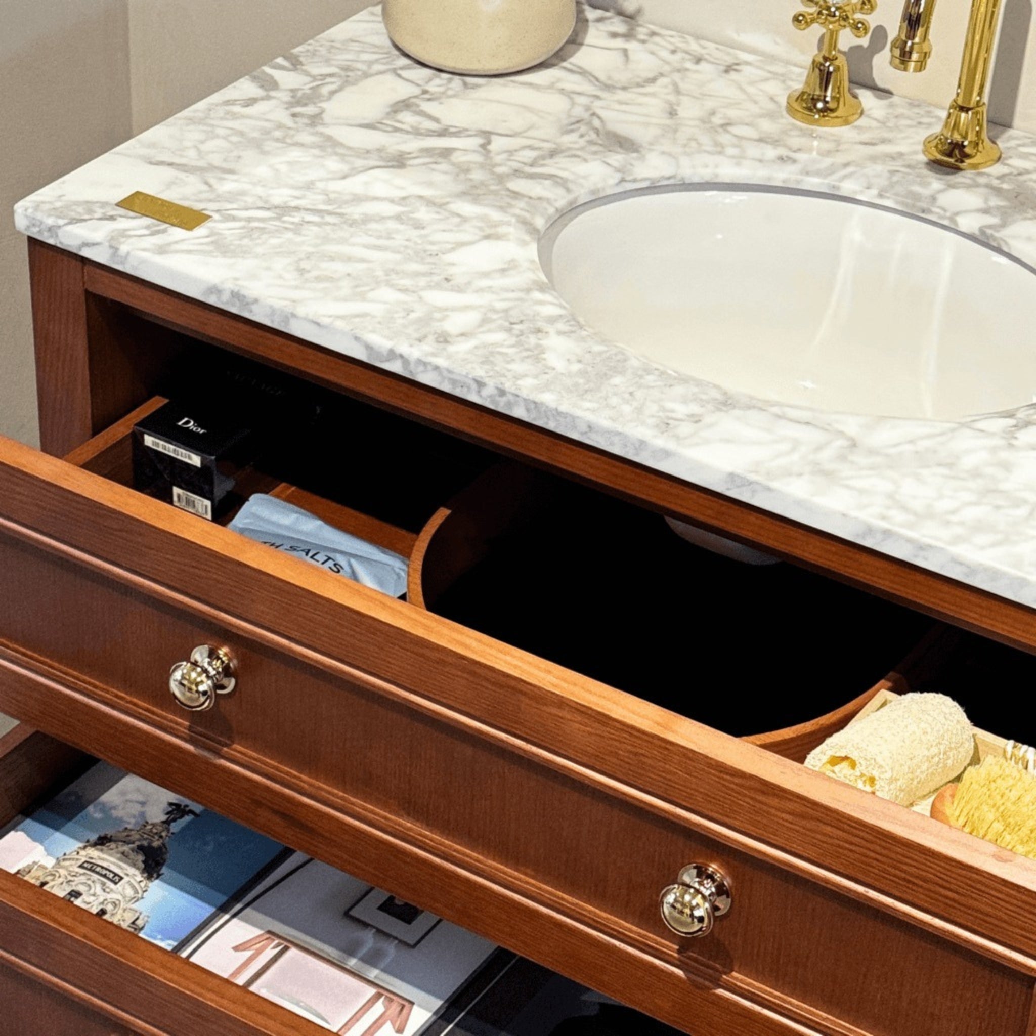 JOINERY BY BEARS AUDREY BROWN OAK 1200MM SINGLE BOWL FLOOR STANDING VANITY PACKAGE