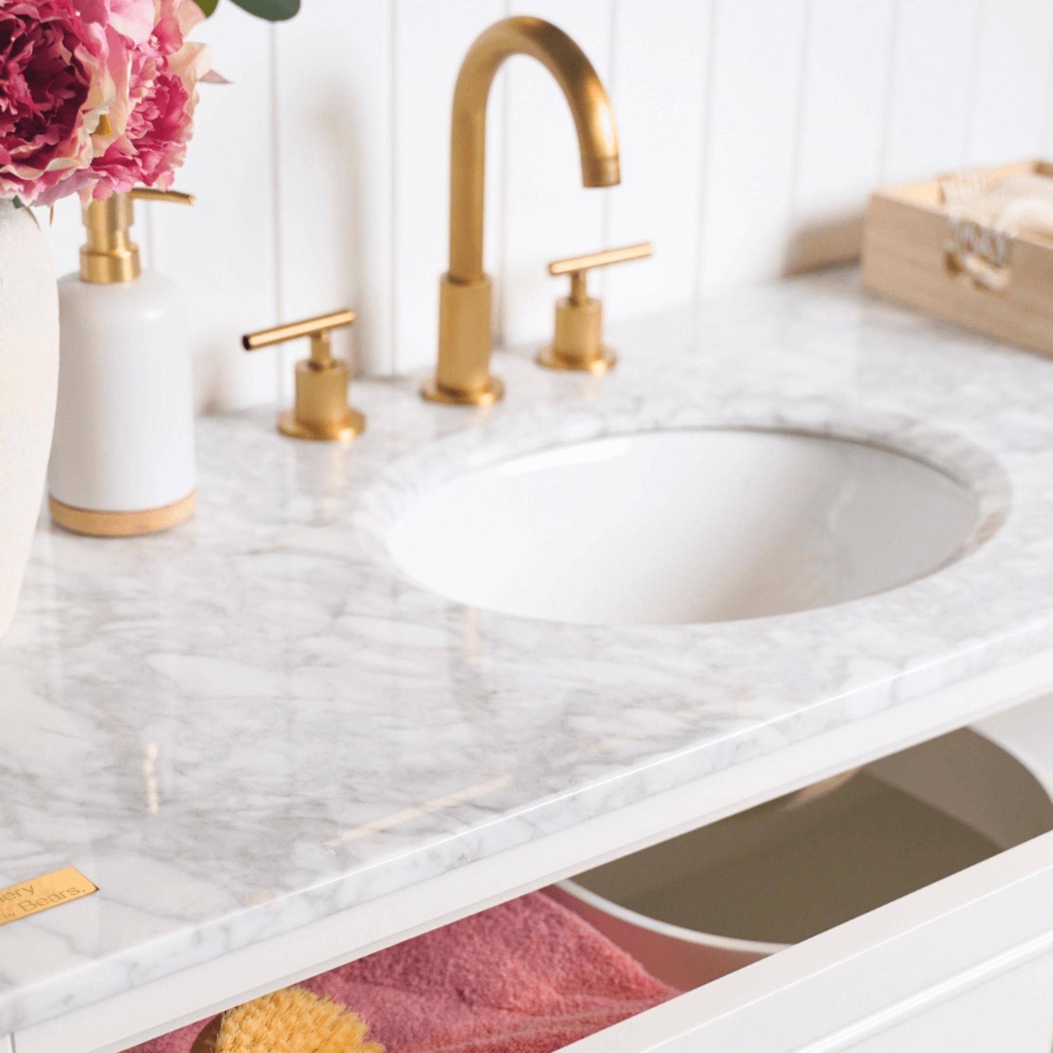 JOINERY BY BEARS AUDREY CLASSIC WHITE 1200MM SINGLE BOWL FLOOR STANDING VANITY PACKAGE