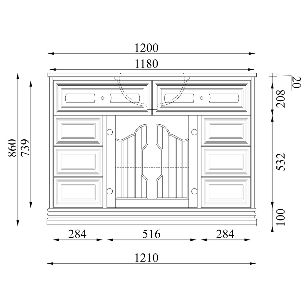 JOINERY BY BEARS ELEANOR CLASSIC WHITE 1200MM SINGLE BOWL FREESTANDING VANITY PACKAGE