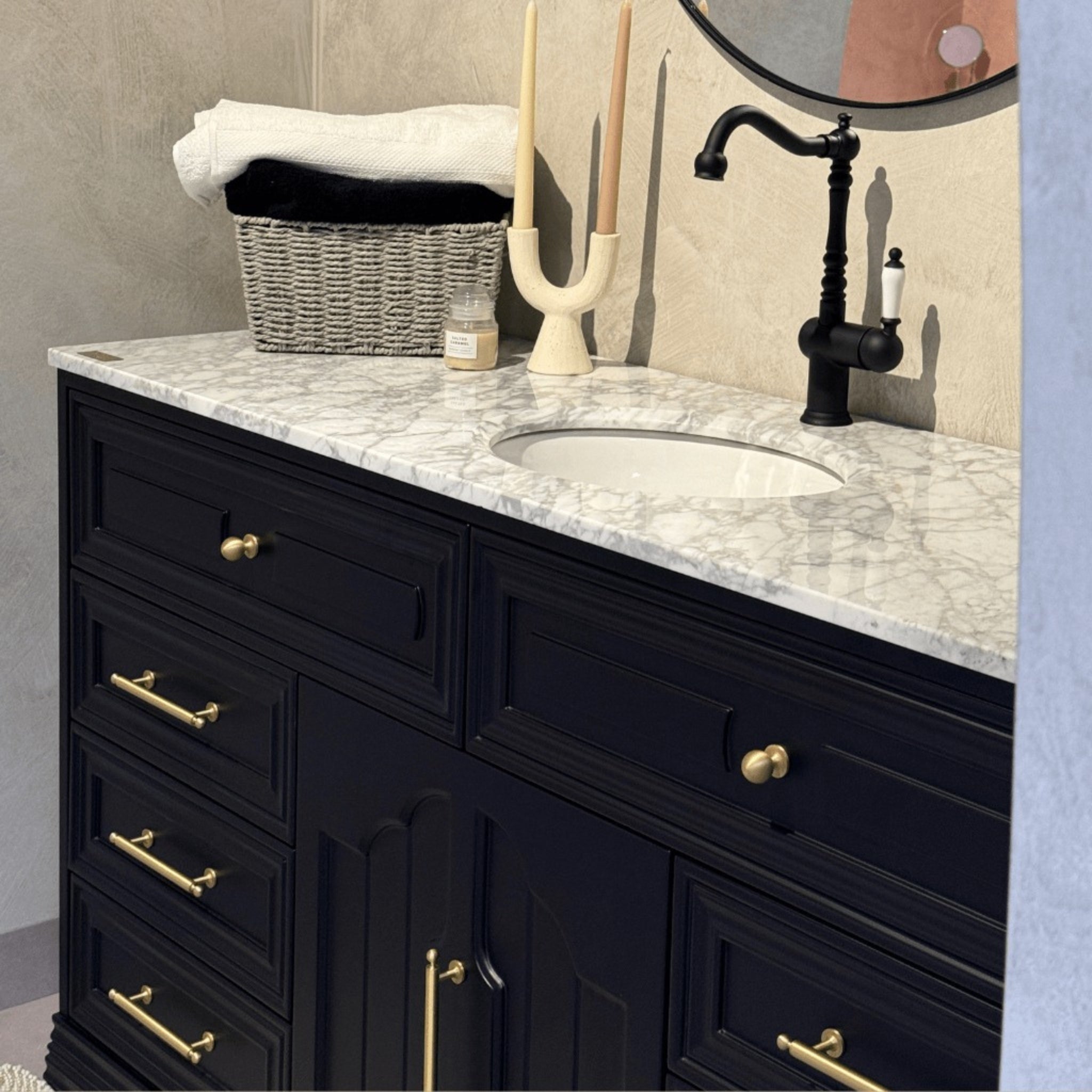 JOINERY BY BEARS ELEANOR BLACK 1200MM SINGLE BOWL FREESTANDING VANITY PACKAGE