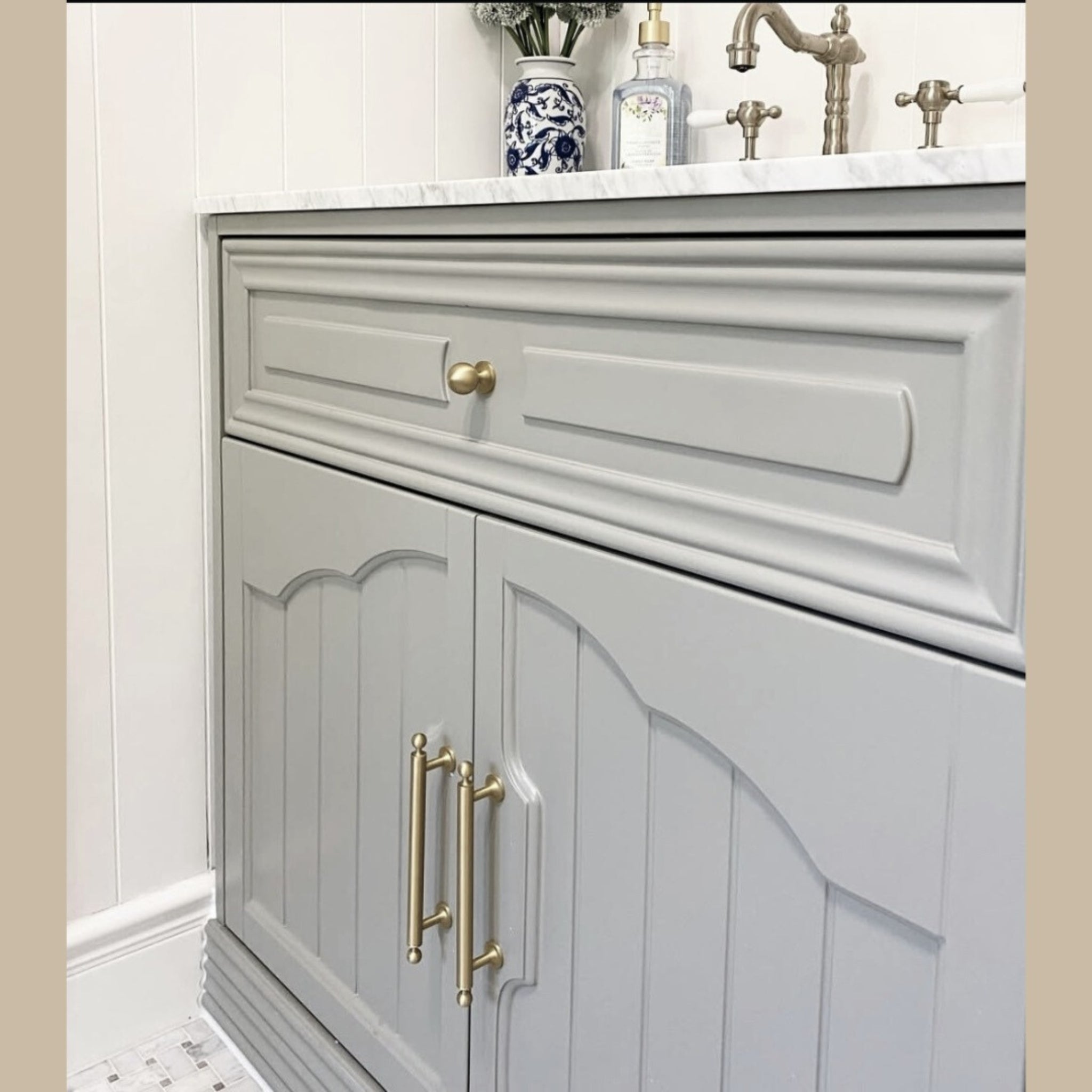 JOINERY BY BEARS ELEANOR PEARL GREY 900MM SINGLE BOWL FREESTANDING VANITY PACKAGE