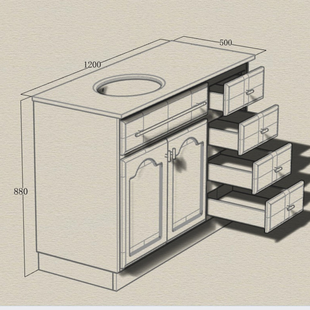 JOINERY BY BEARS ELISE BLACK 1200MM SINGLE BOWL FREESTANDING VANITY PACKAGE