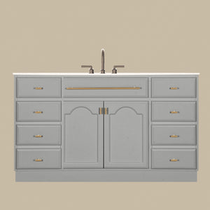 JOINERY BY BEARS ELISE PEARL GREY 1500MM SINGLE BOWL FREESTANDING VANITY PACKAGE