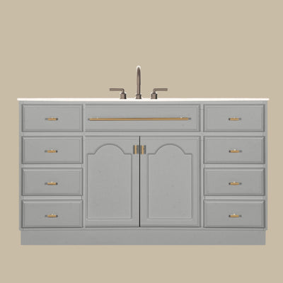 JOINERY BY BEARS ELISE PEARL GREY 1500MM SINGLE BOWL FREESTANDING VANITY PACKAGE