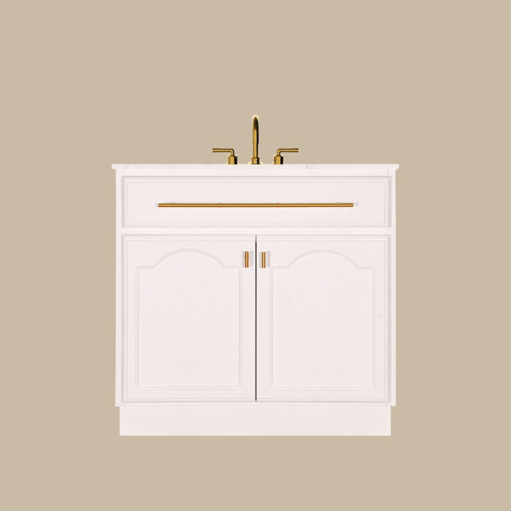 JOINERY BY BEARS ELISE CLASSIC WHITE 900MM SINGLE BOWL FREESTANDING VANITY PACKAGE