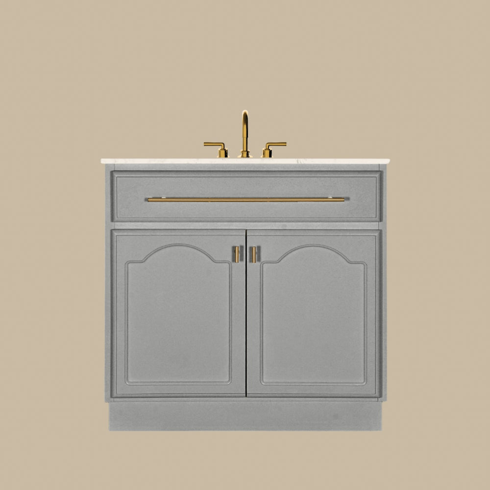 JOINERY BY BEARS ELISE PEARL GREY 900MM SINGLE BOWL FREESTANDING VANITY PACKAGE