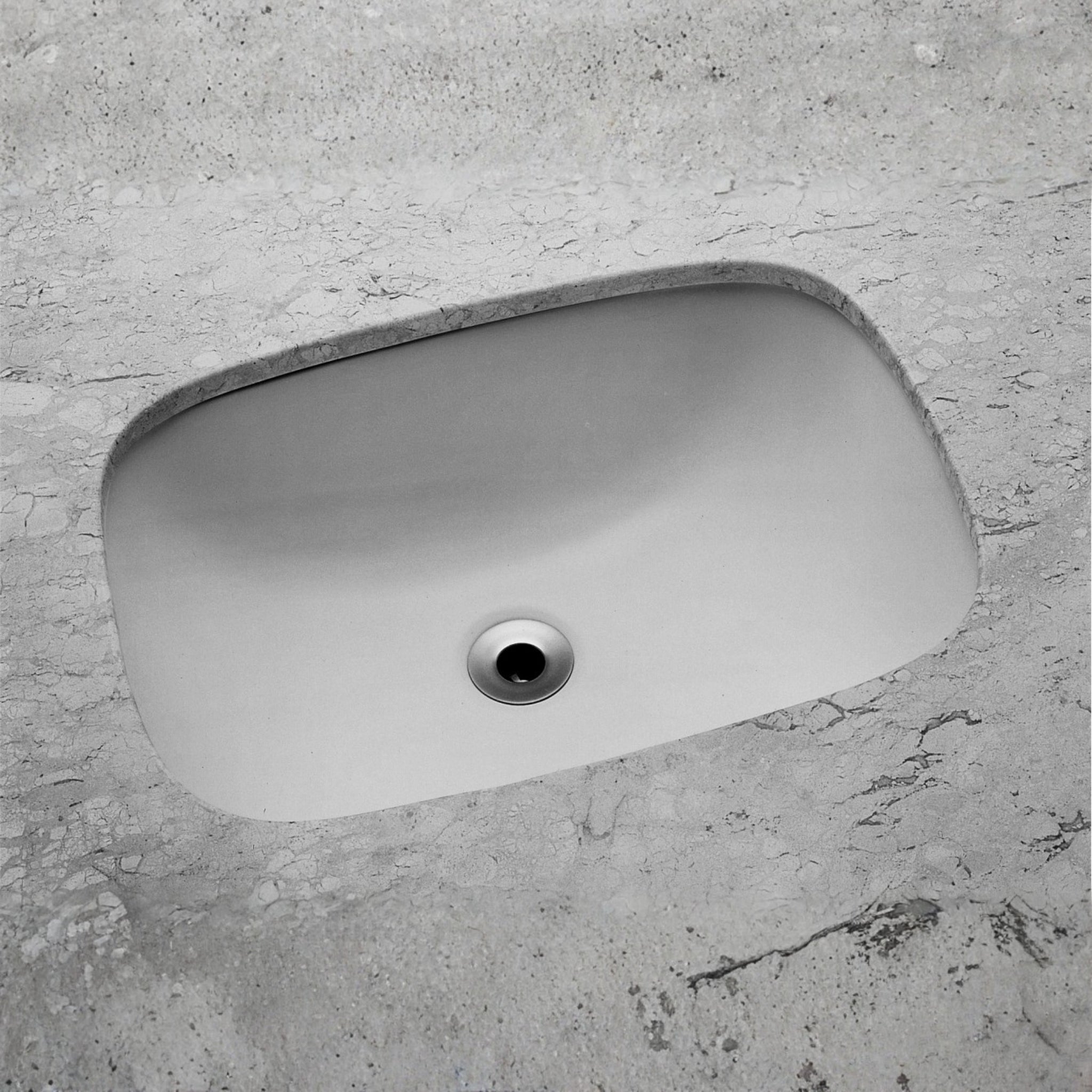 JOHNSON SUISSE EMILIA RECTANGULAR VANITY UNDER COUNTER BASINS WHITE 505MM