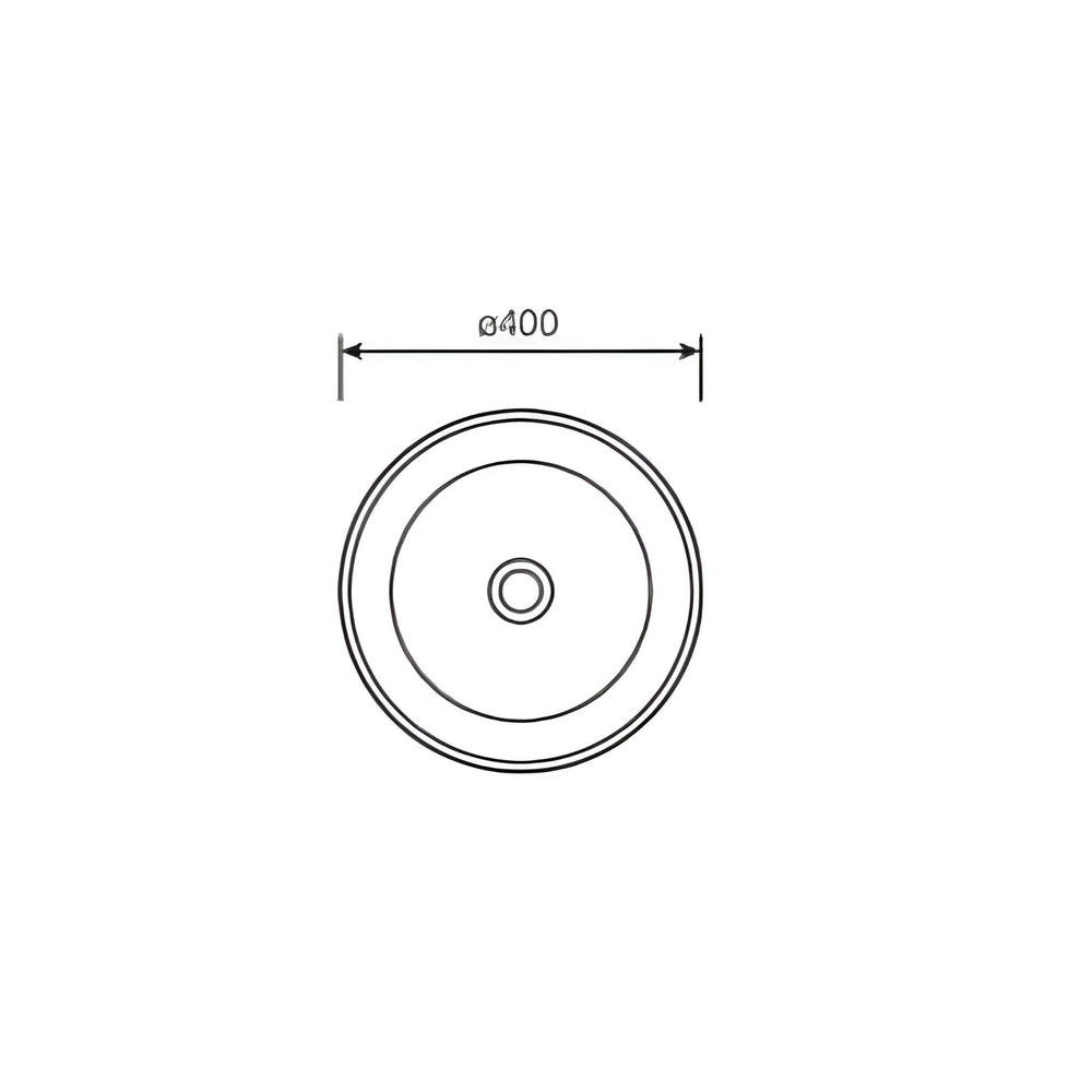 JOHNSON SUISSE GEMELLI ROUND SEMI-INSET BASINS WHITE 400MM