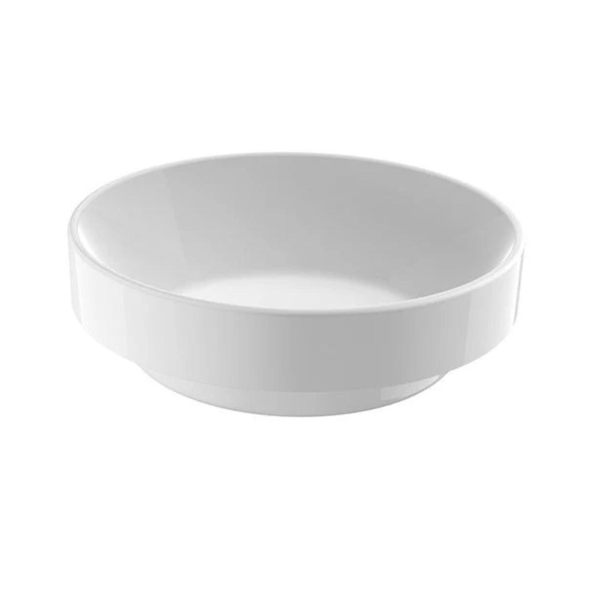 JOHNSON SUISSE GEMELLI ROUND SEMI-INSET BASINS WHITE 400MM