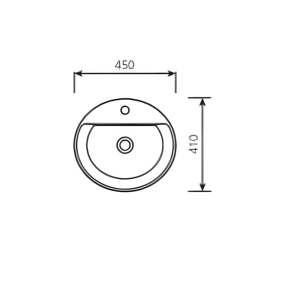 JOHNSON SUISSE GEMELLI OVAL SEMI-INSET BASINS WHITE 450MM