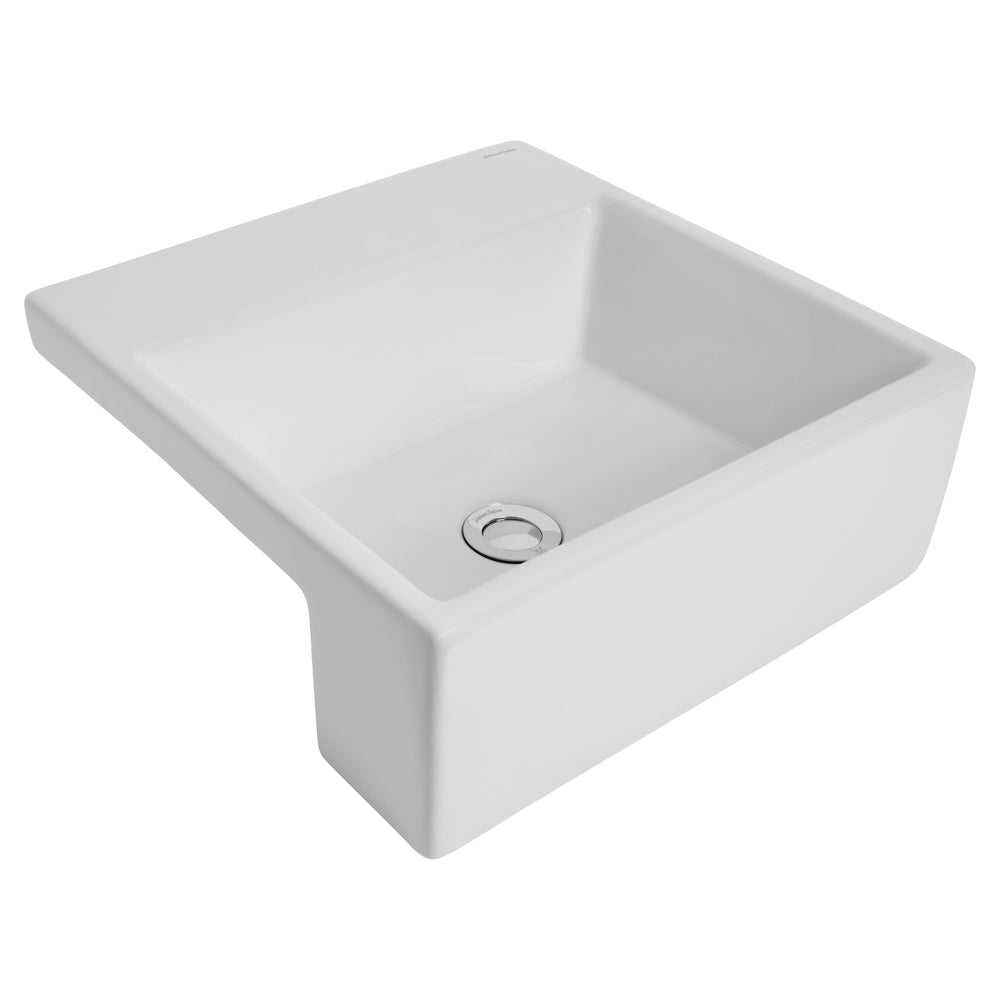 JOHNSON SUISSE QUADO III COMPACT SEMI-RECESSED BASINS WHITE 410MM