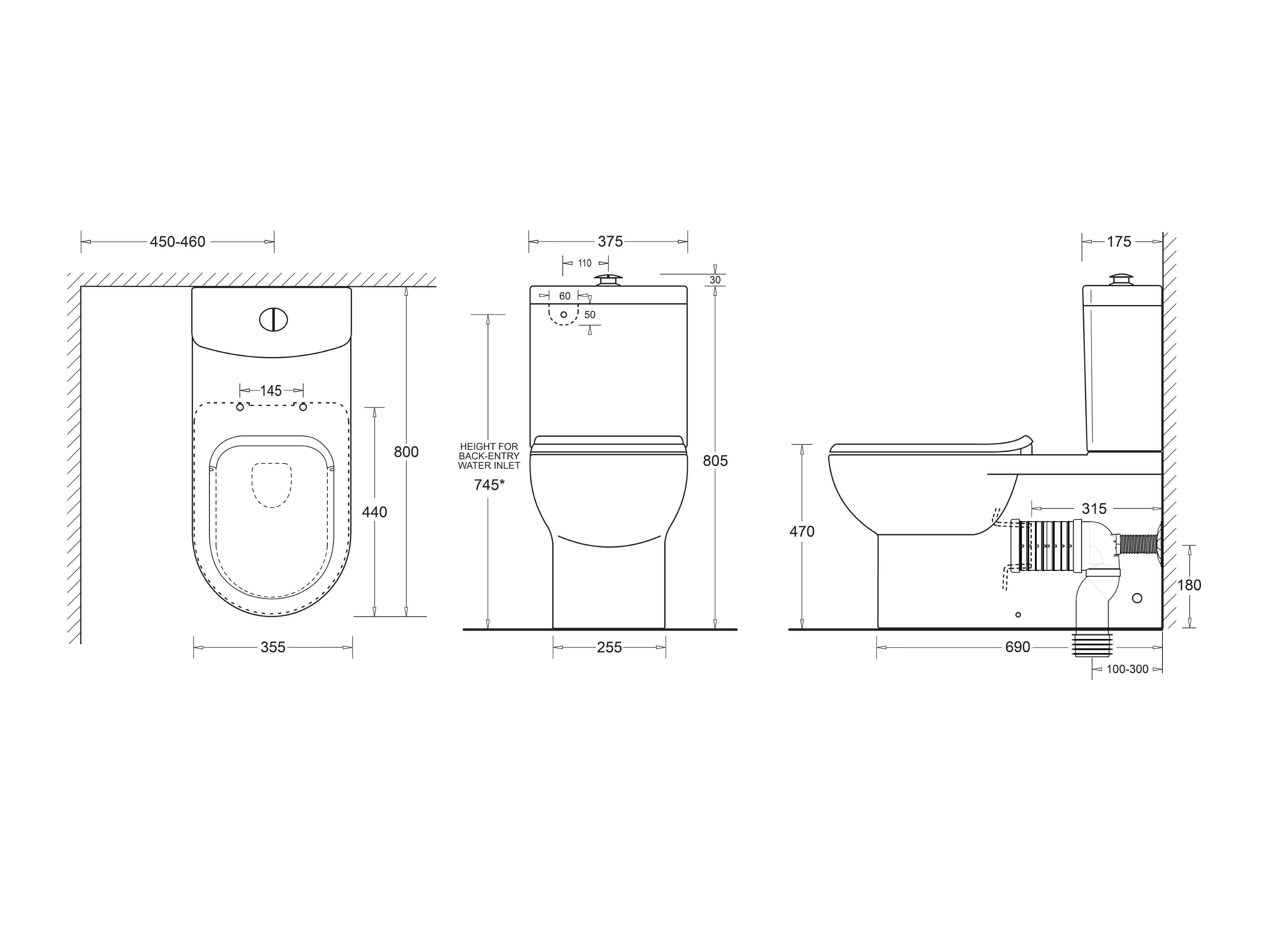 JOHNSON SUISSE LIFE ASSIST FTW RIMLESS TOILET SUITE WHITE