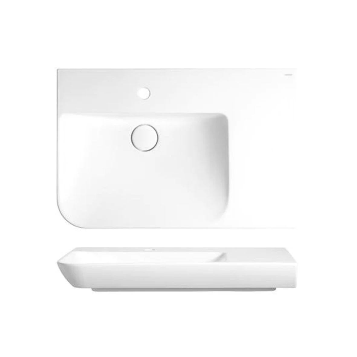 VEROTTI JASMINE ABOVE COUNTER/WALL MOUNTED FIRECLAY BASIN GLOSS WHITE 750MM