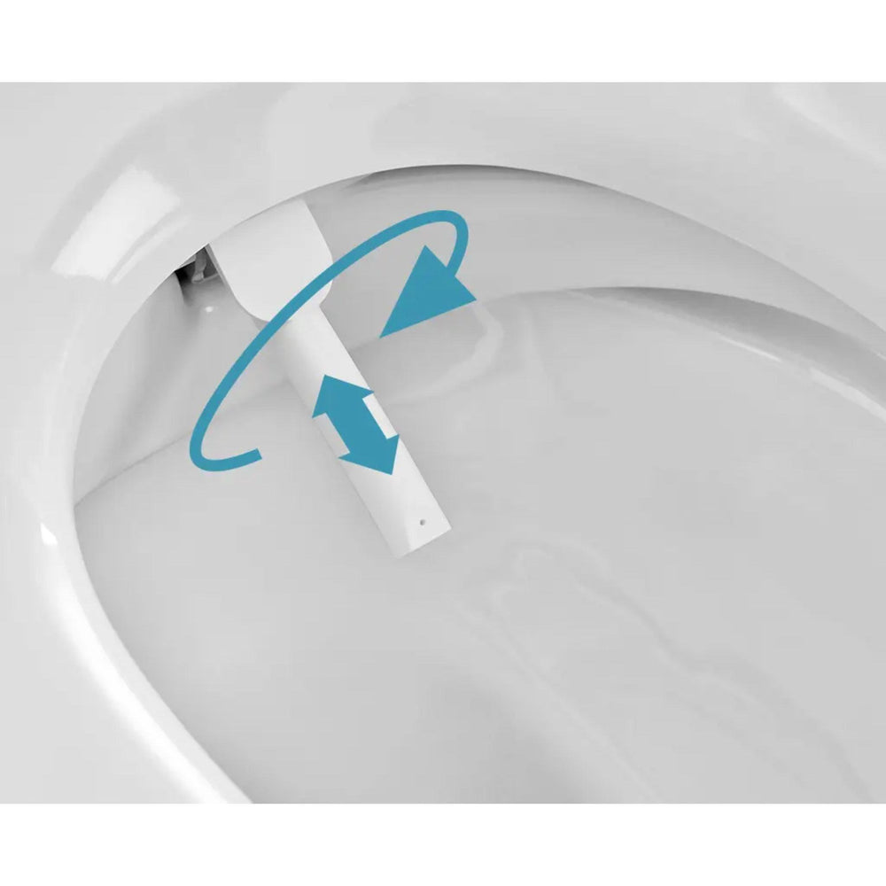 JOHNSON SUISSE LISTO BTW RIMLESS SMART TOILET SUITE W/ REMOTE CONTROL GLOSS WHITE