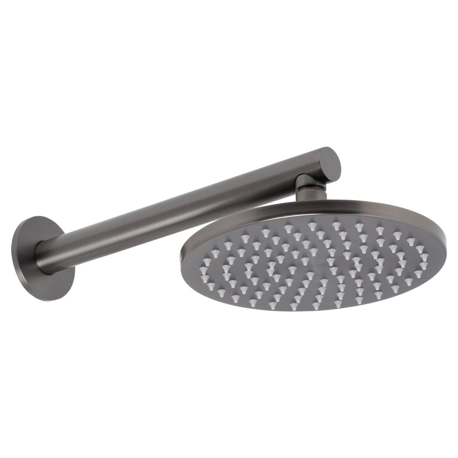 JOHNSON SUISSE VENEZIA OVERHEAD RAIN SHOWER WITH WALL ARM 300MM GUN METAL
