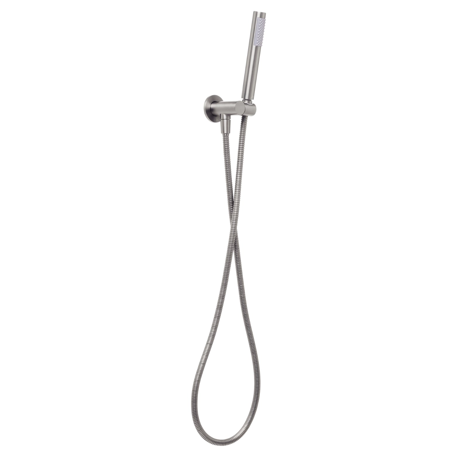 JOHNSON SUISSE VENEZIA HAND SHOWER WITH WALL BRACKET 185MM BRUSHED NICKEL