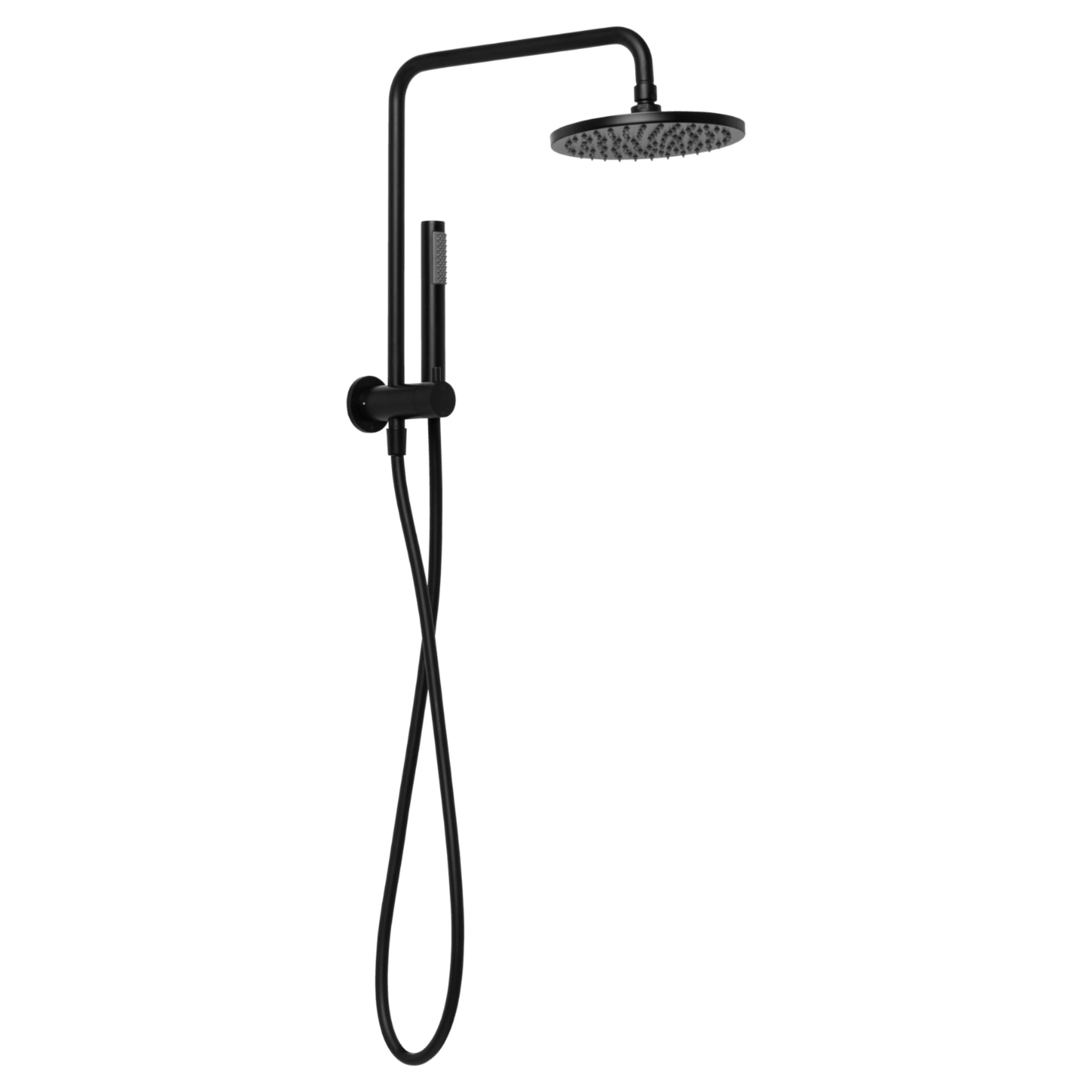 JOHNSON SUISSE VENEZIA SHORT TWIN SHOWER 380MM MATTE BLACK