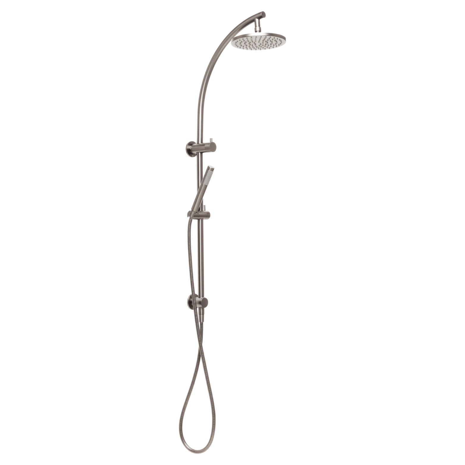 JOHNSON SUISSE VENEZIA TWIN SHOWER 1095MM BRUSHED NICKEL