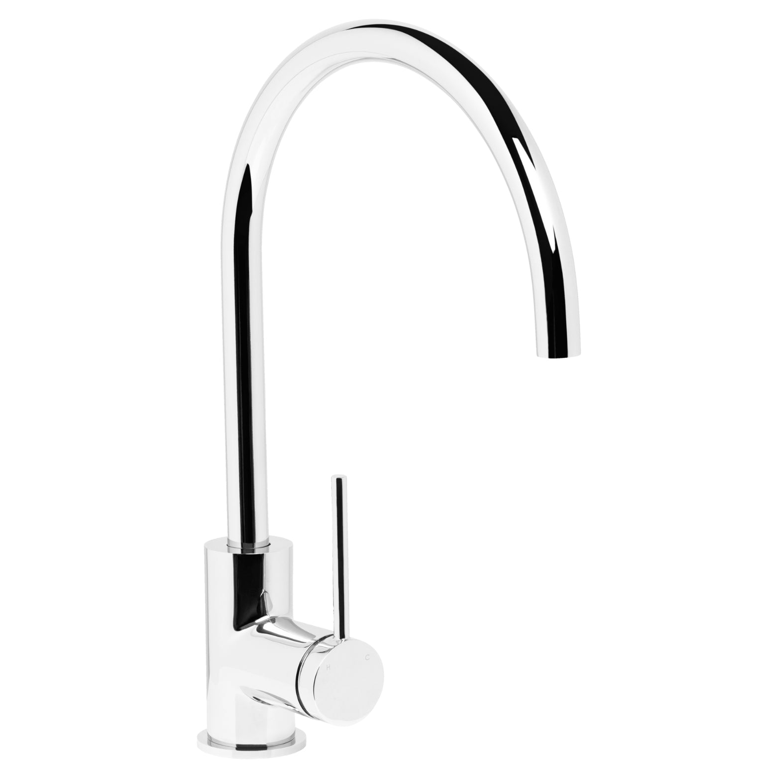 JOHNSON SUISSE VENEZIA LEAD FREE GOOSENECK SINK MIXER 345MM CHROME